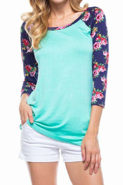 Floral Pattern Raglan